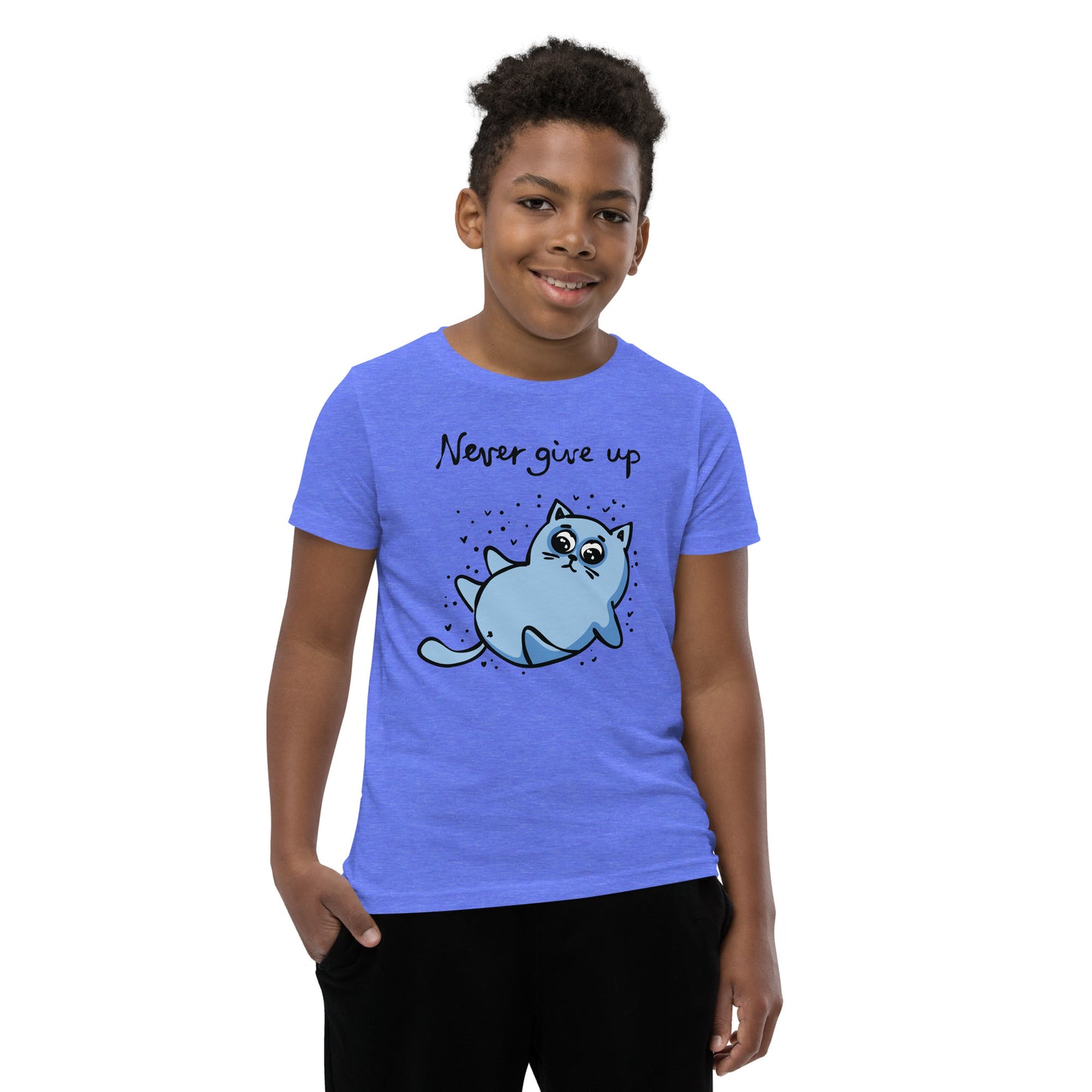 Printagon - Never Give Up - Kids Unisex T-shirt -