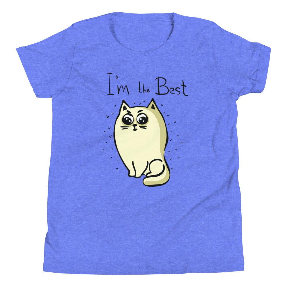 Printagon - I'm The Best - Kids Unisex T-shirt - Heather Columbia Blue / S