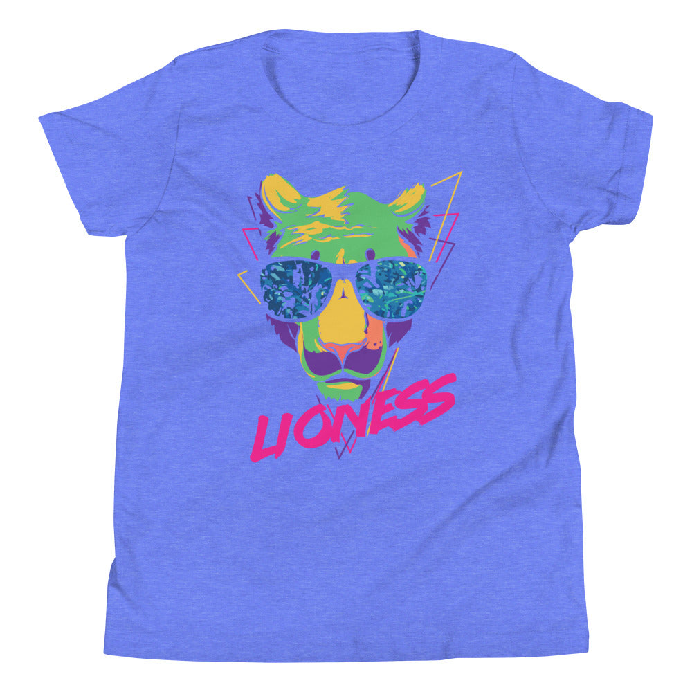 Printagon - Lioness - Kids Unisex T-shirt - Heather Columbia Blue / S