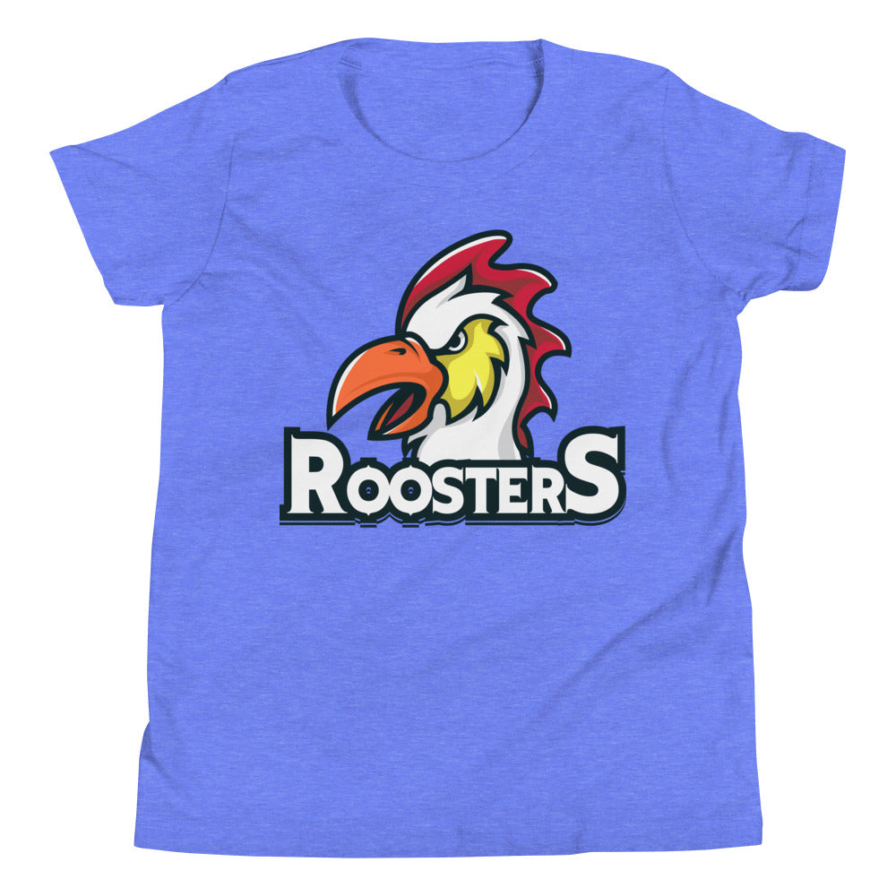 Printagon - Roosters - Kids Unisex T-shirt - Heather Columbia Blue / S