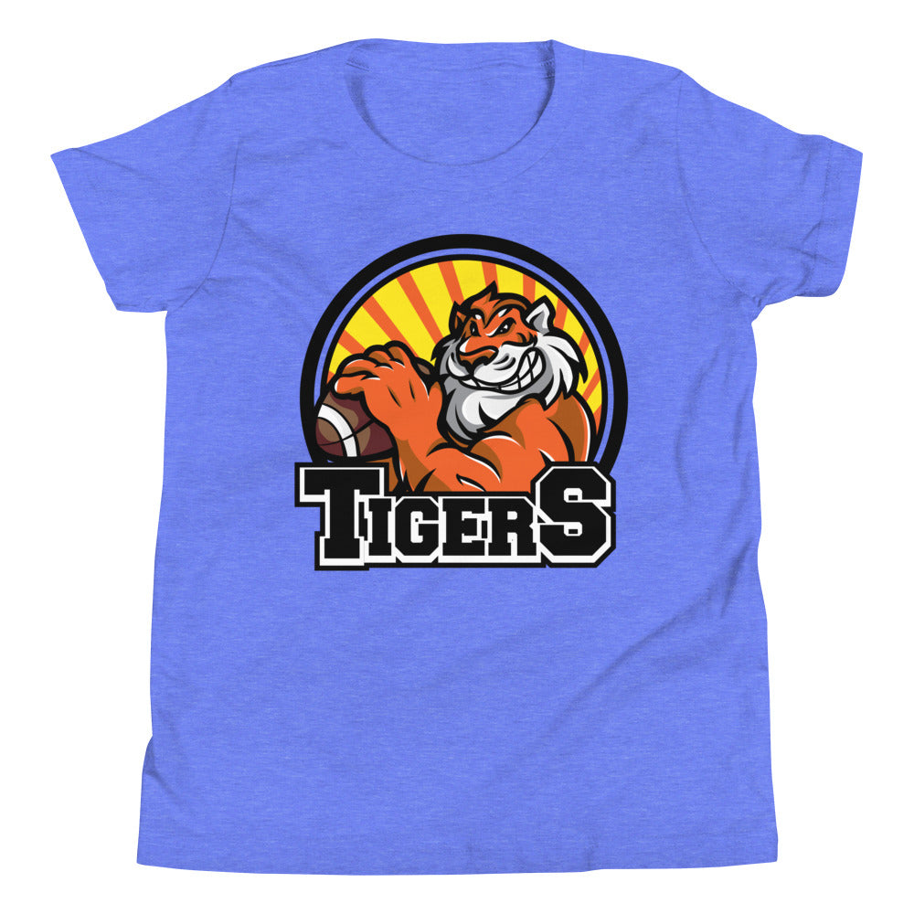 Printagon - Tigers - Kids Unisex T-shirt - Heather Columbia Blue / S