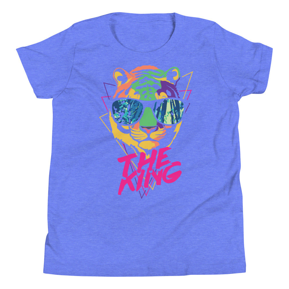 Printagon - The King - Kids Unisex T-shirt - Heather Columbia Blue / S