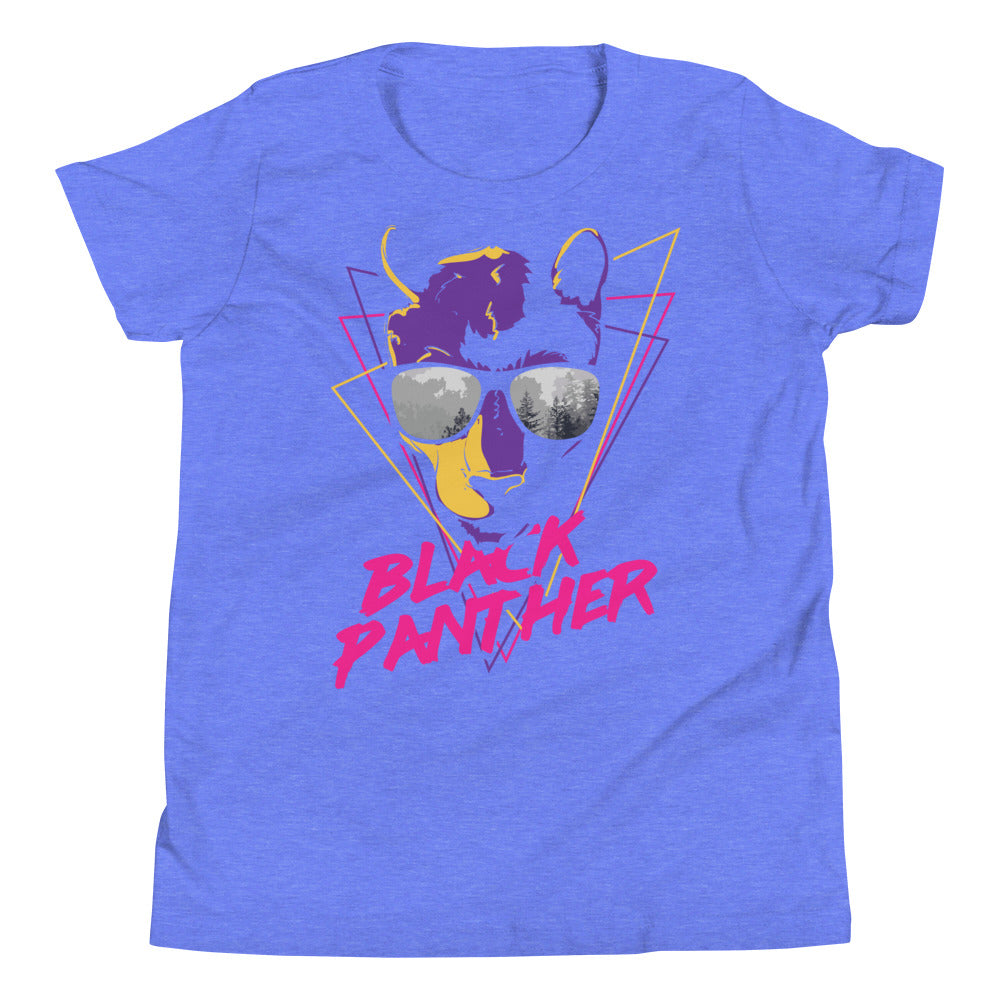 Printagon - Black Panther - Kids Unisex T-shirt - Heather Columbia Blue / S