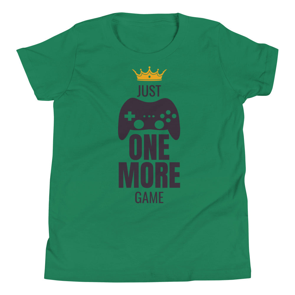 Printagon - Just One More Game - Kids Unisex T-shirt - Kelly / S