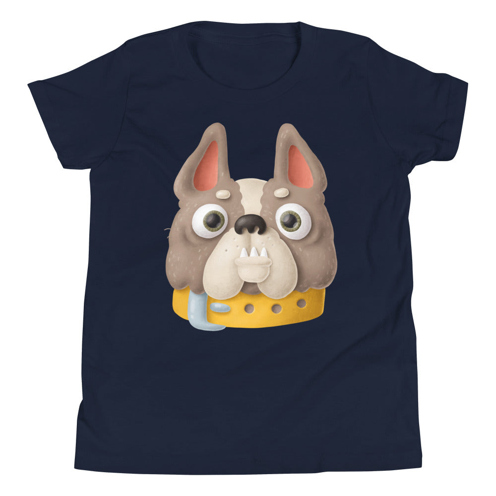 Printagon - Cute Pug - Kids Unisex T-shirt - Navy / S