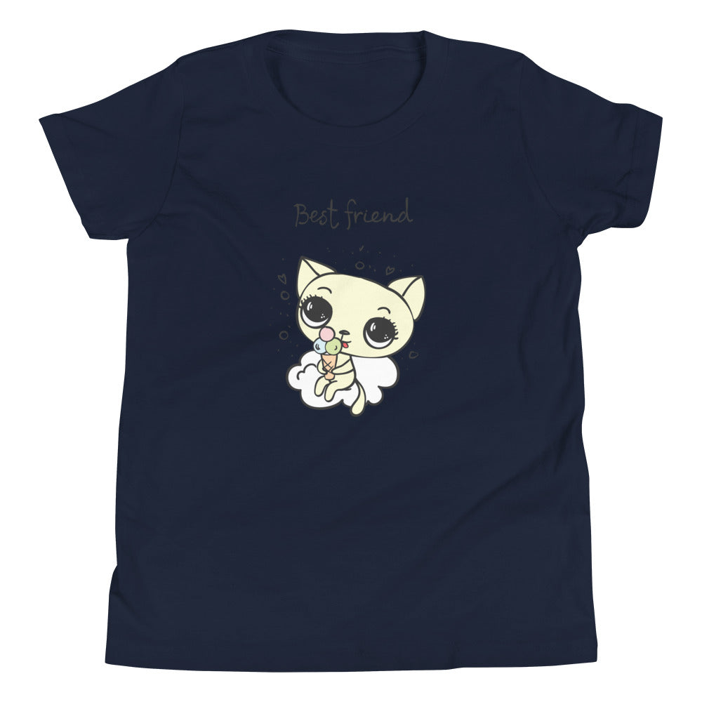 Printagon - Best Friend - Kids Unisex T-shirt - Navy / S