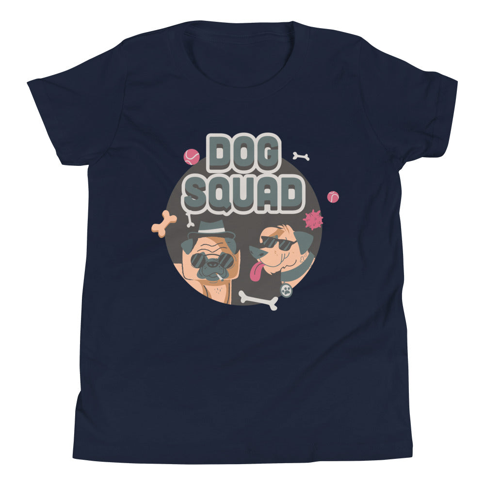 Printagon - Dog Squad - Kids Unisex T-shirt - Navy / S