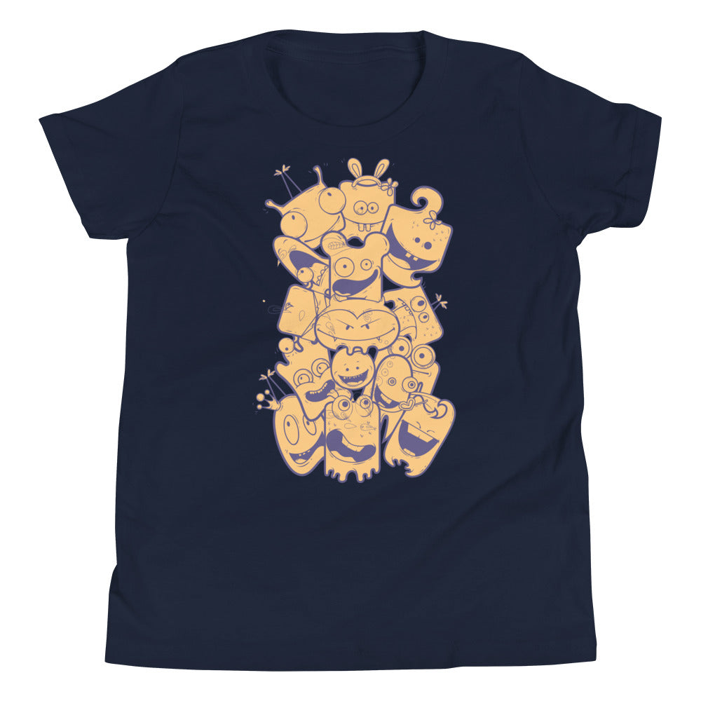 Printagon - Puzzle Like - Kids Unisex T-shirt - Navy / S