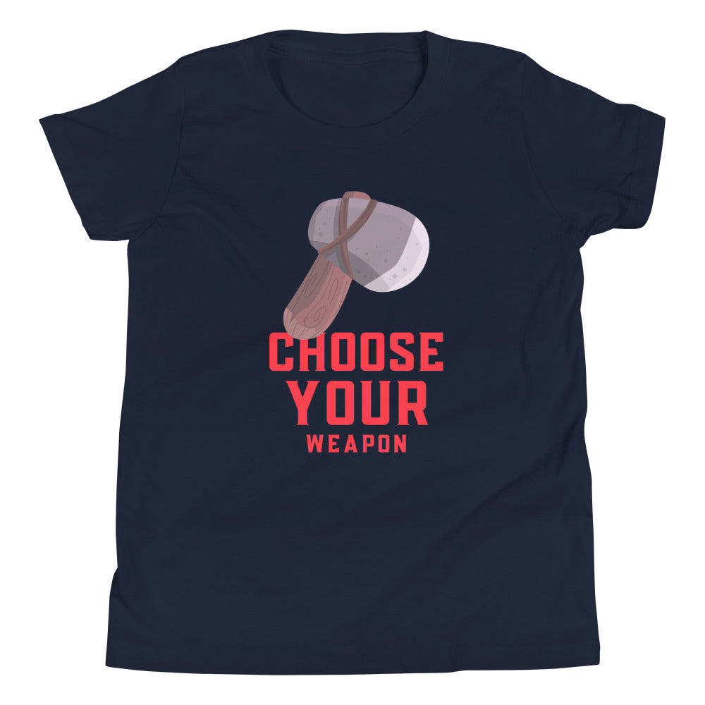 Printagon - Choose Your Weapon - Kids Unisex T-shirt - Navy / S