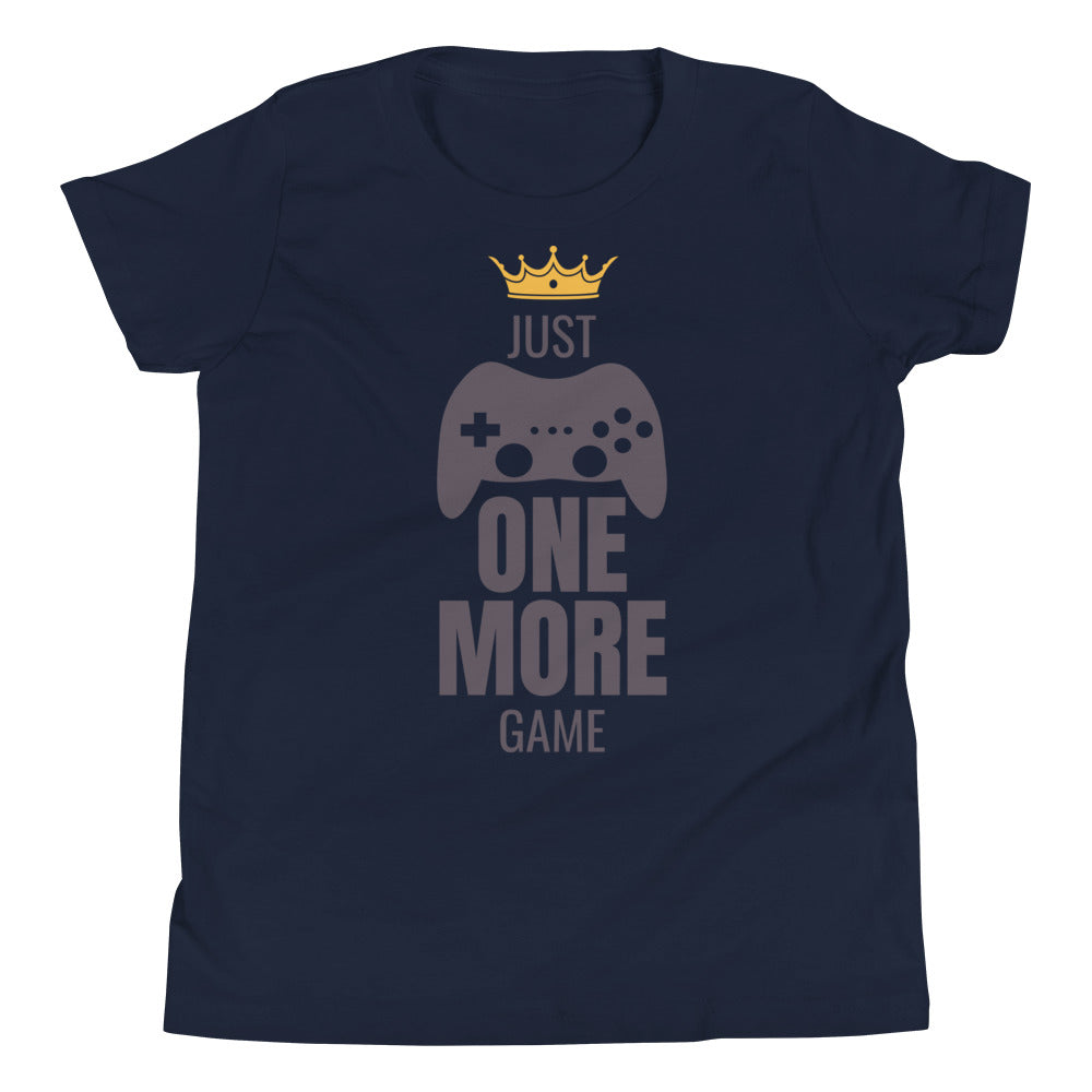 Printagon - Just One More Game - Kids Unisex T-shirt - Navy / S