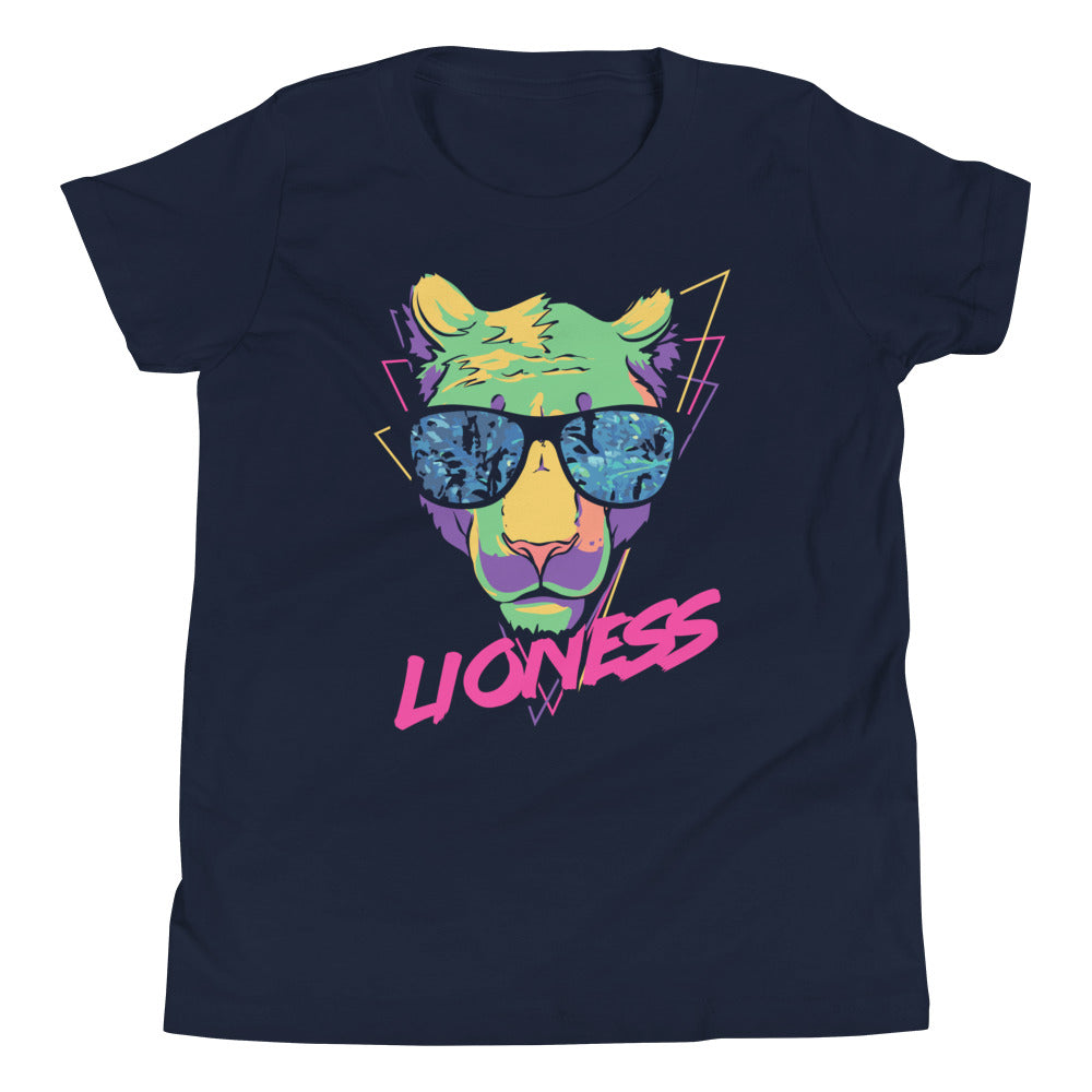 Printagon - Lioness - Kids Unisex T-shirt - Navy / S