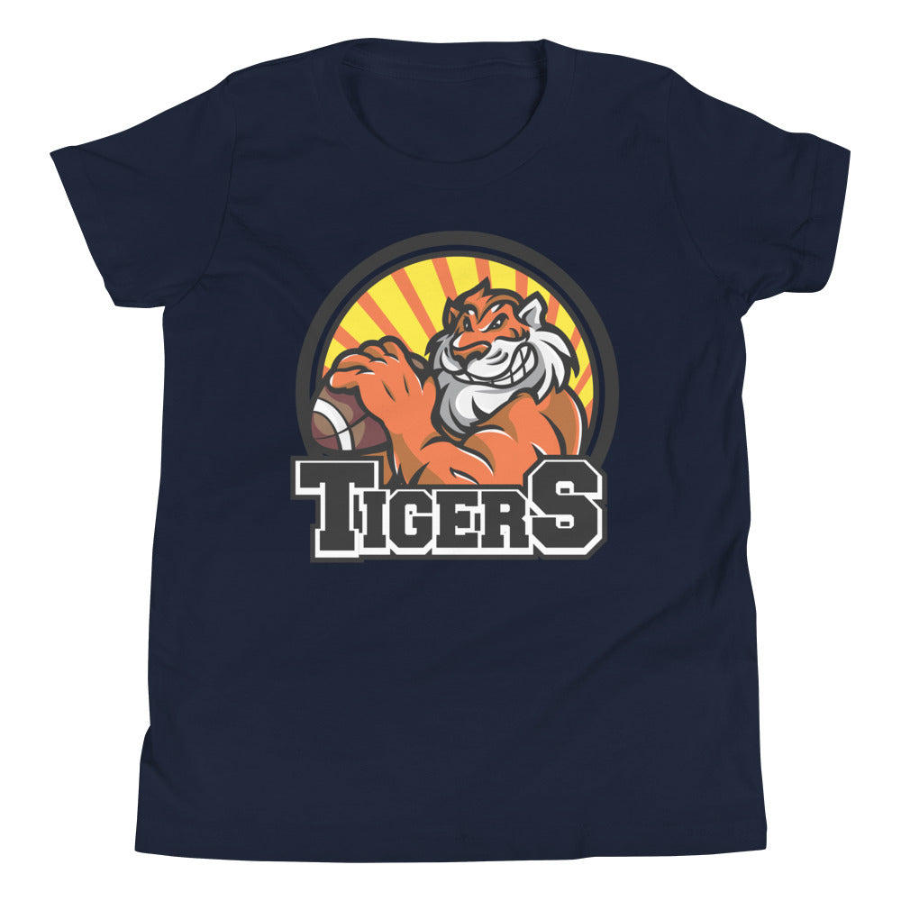 Printagon - Tigers - Kids Unisex T-shirt - Navy / S