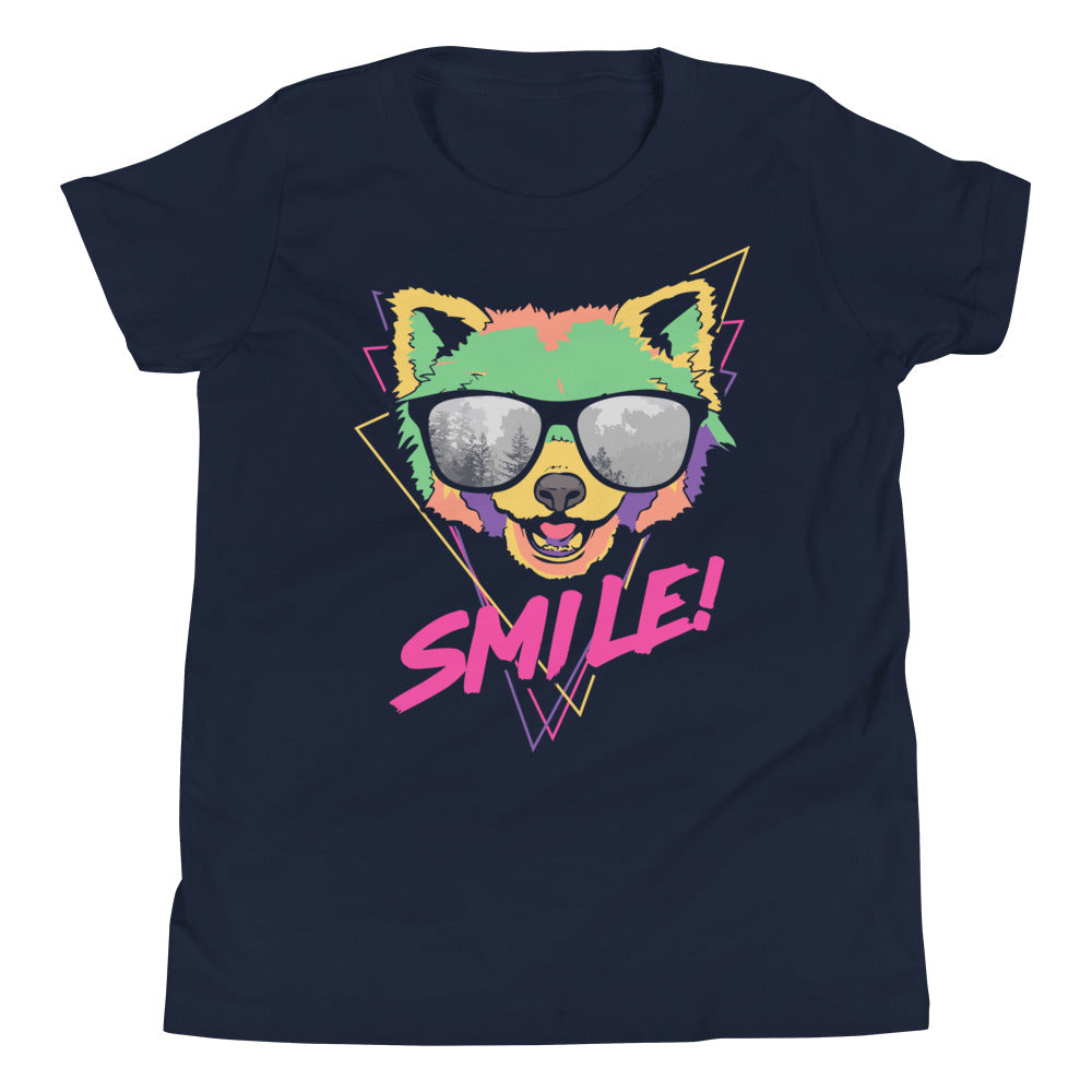 Printagon - Smile - Kids Unisex T-shirt - Navy / S