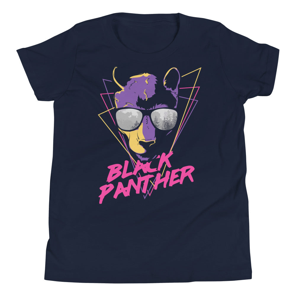 Printagon - Black Panther - Kids Unisex T-shirt - Navy / S