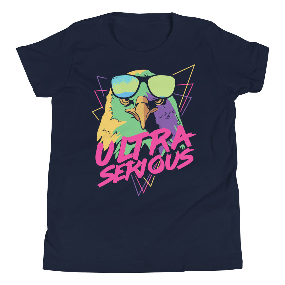 Printagon - Ultra Serious - Kids Unisex T-shirt - Navy / S