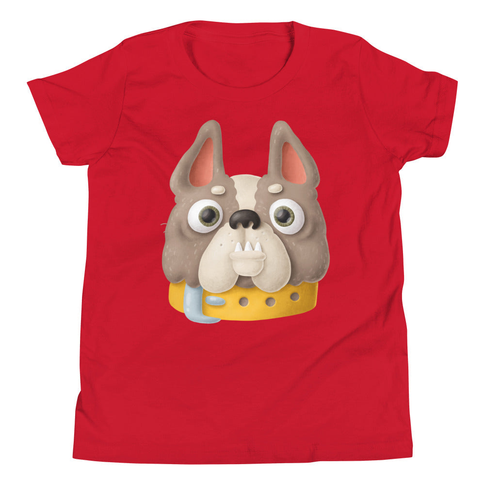 Printagon - Cute Pug - Kids Unisex T-shirt - Red / S