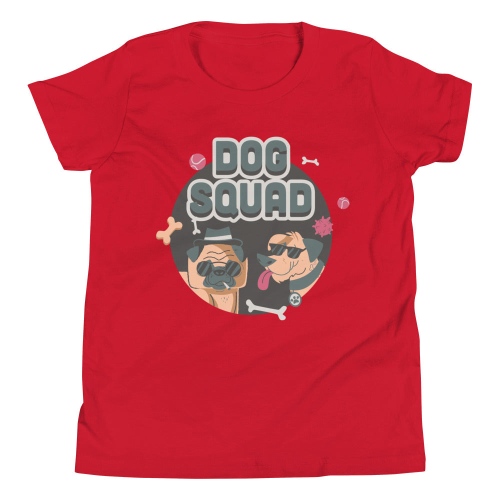 Printagon - Dog Squad - Kids Unisex T-shirt - Red / S