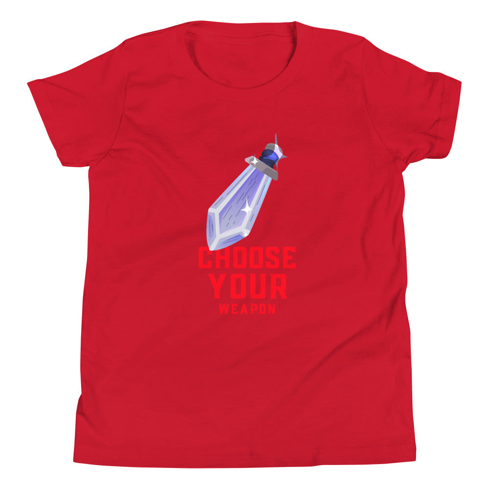 Printagon - Sword Choose Your Weapon - Kids Unisex T-shirt - Red / S