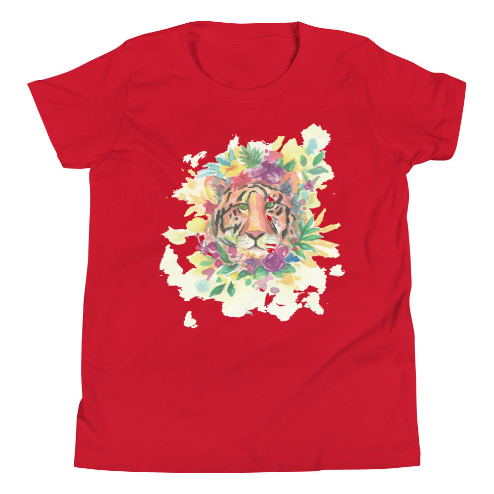 Printagon - Colorful Lion - Kids Unisex T-shirt - Red / S