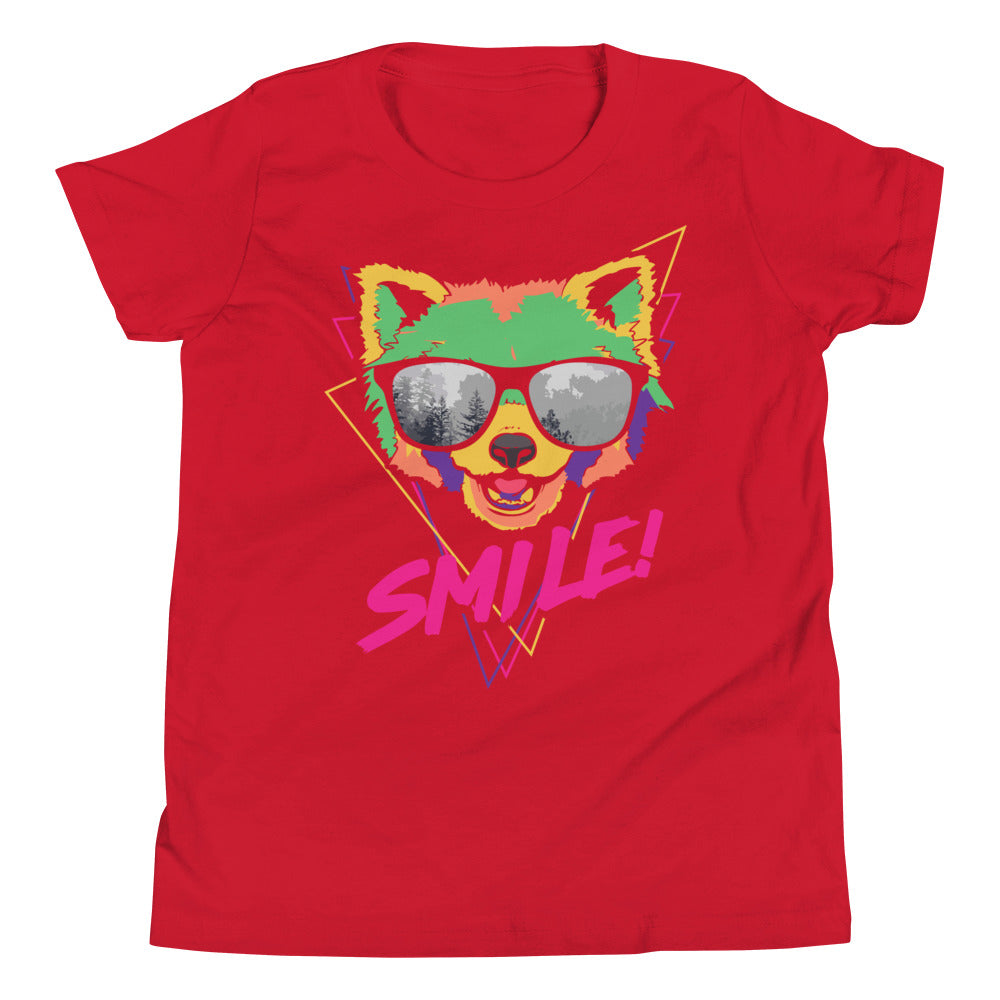 Printagon - Smile - Kids Unisex T-shirt - Red / S