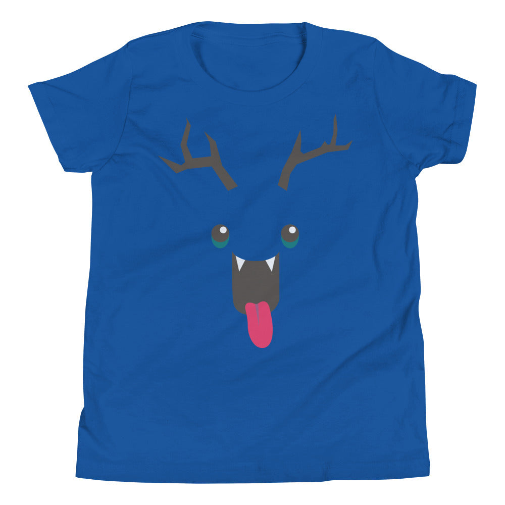 Printagon - Happy Deer - Kids Unisex T-shirt - True Royal / S