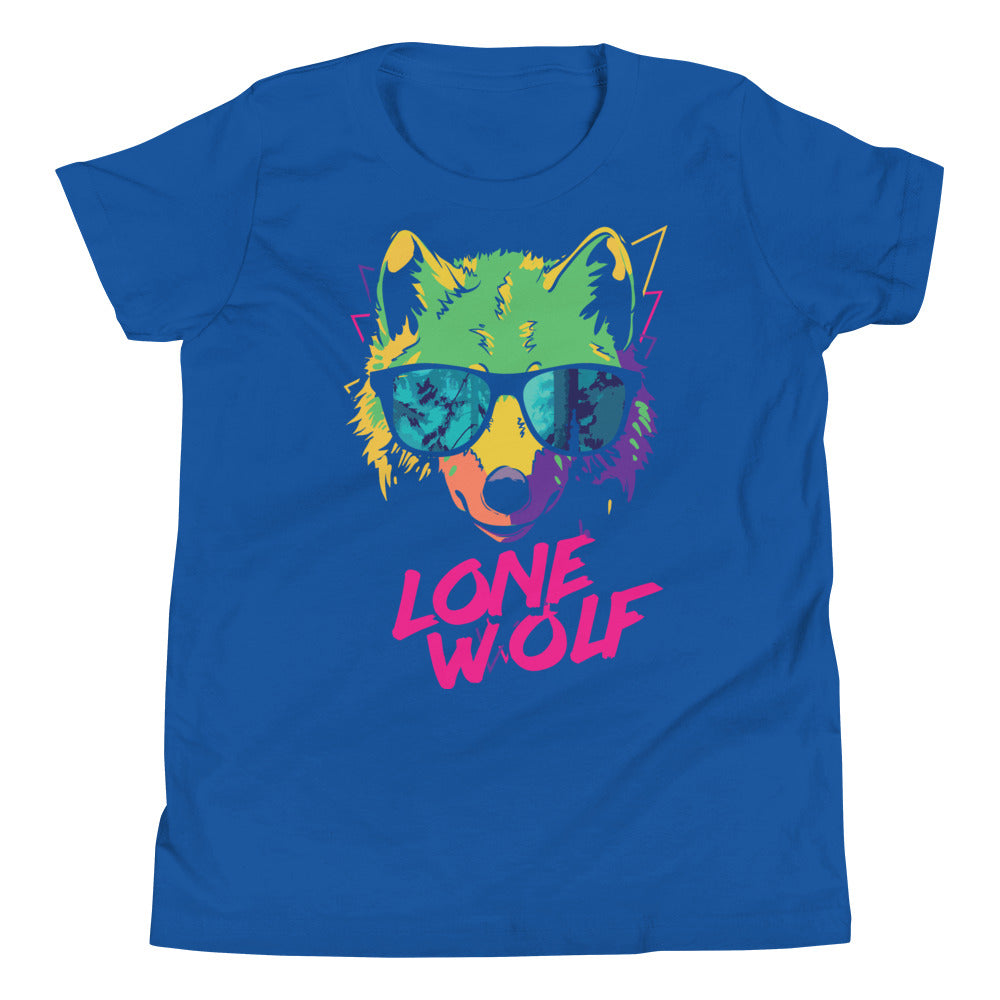 Printagon - Lone Wolf - Kids Unisex T-shirt - True Royal / S