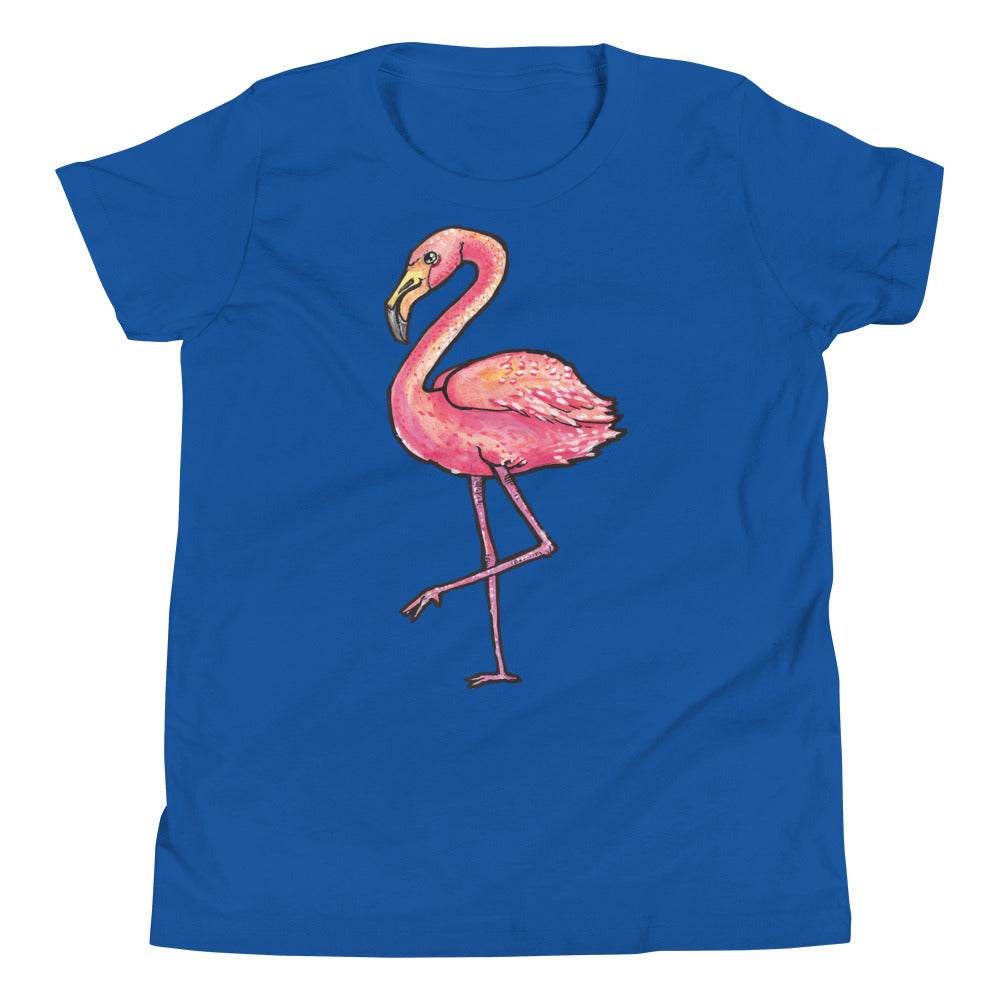 Printagon - Pink Ostrich - Kids Unisex T-shirt - True Royal / S