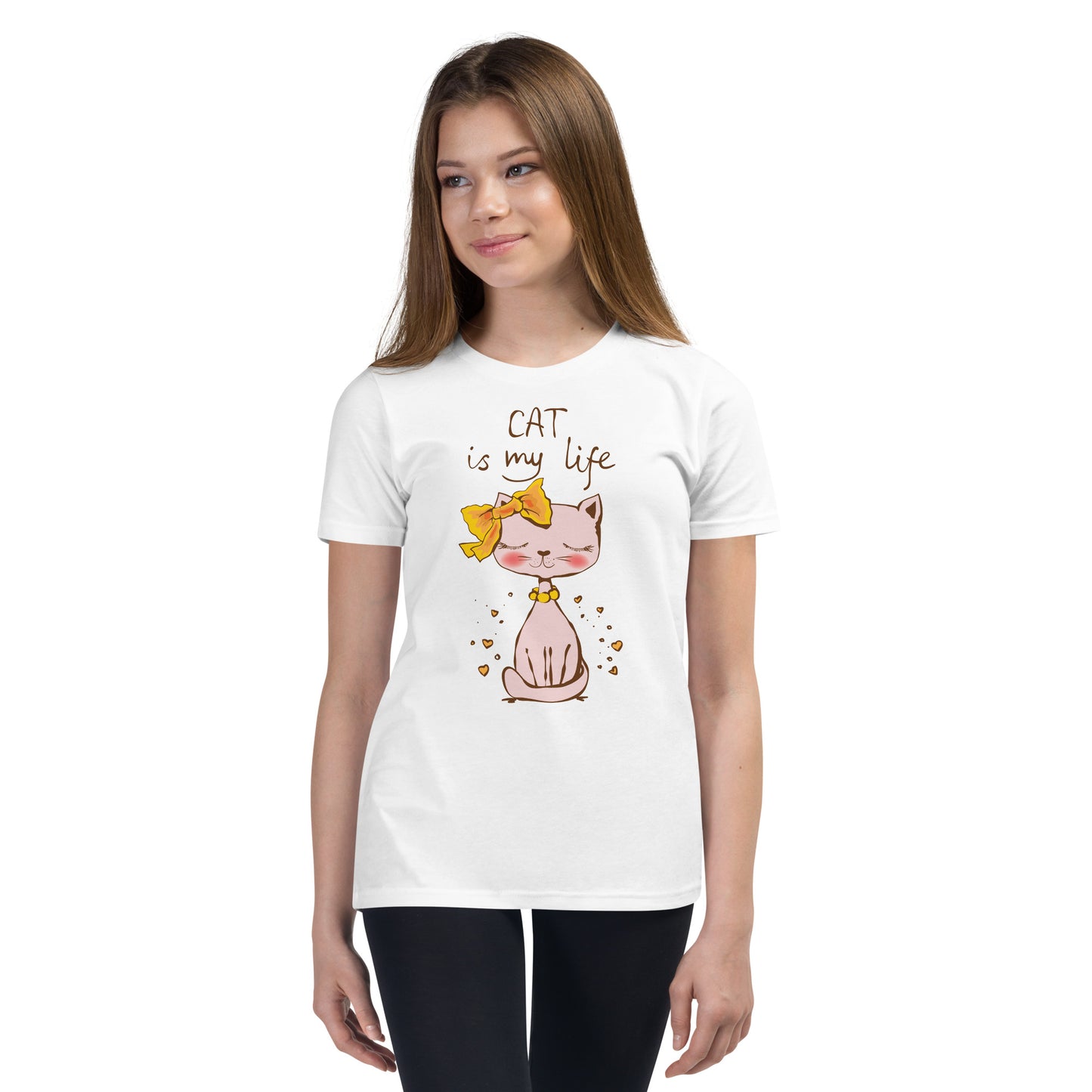 Printagon - Cat Is My Life - Kids Unisex T-shirt -