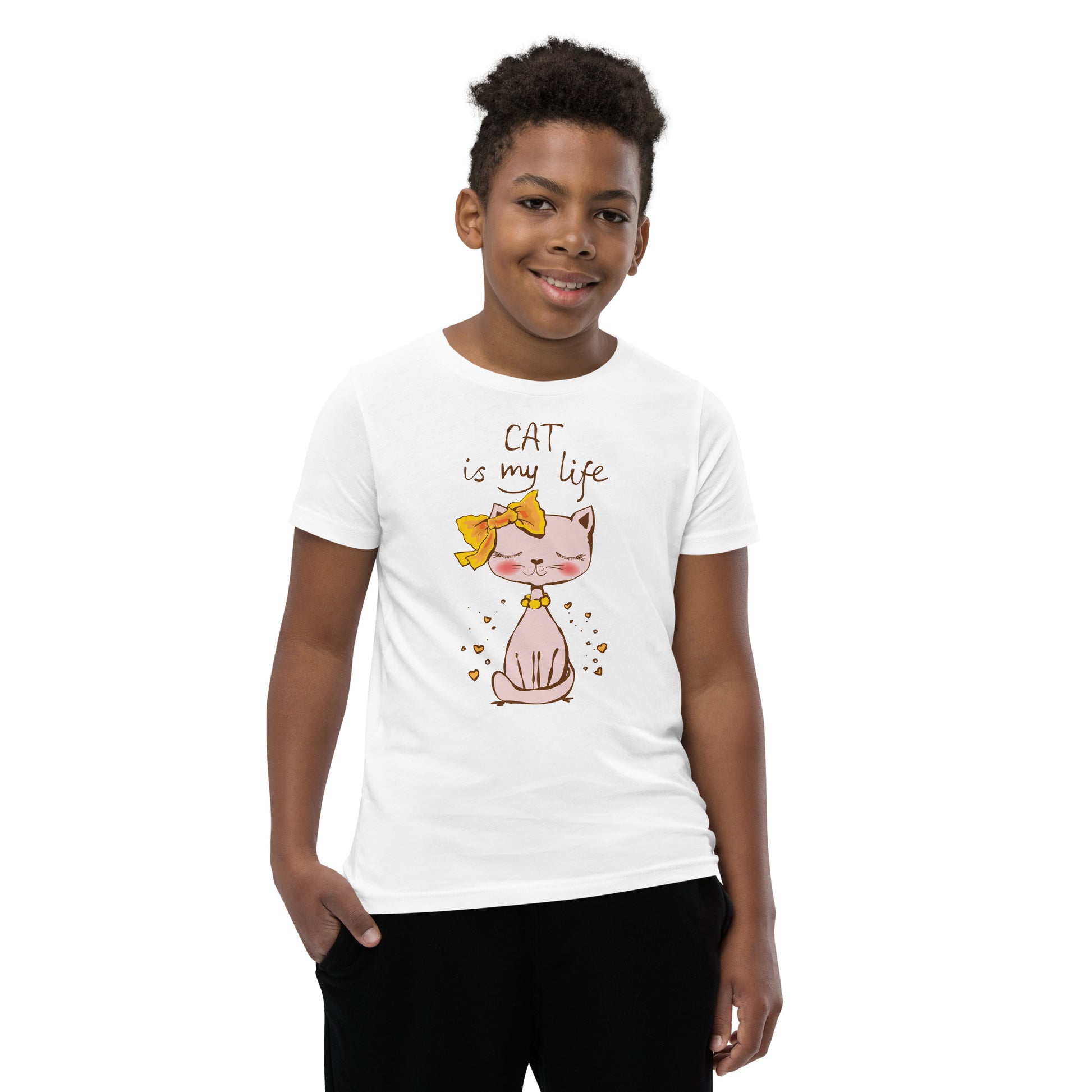 Printagon - Cat Is My Life - Kids Unisex T-shirt -