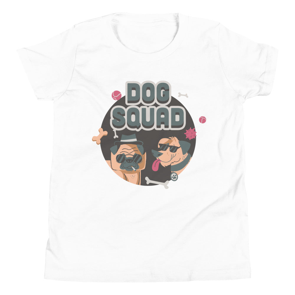 Printagon - Dog Squad - Kids Unisex T-shirt - White / S