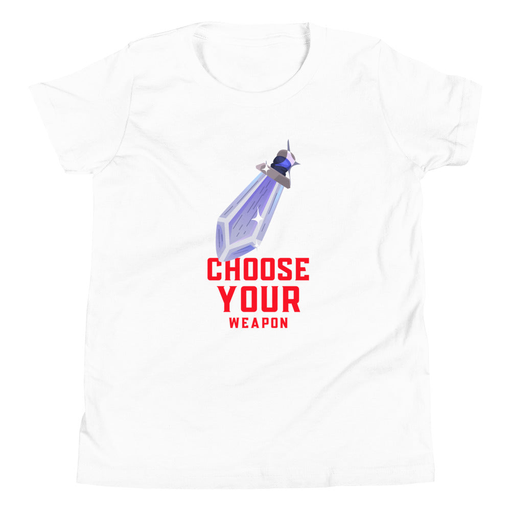 Printagon - Sword Choose Your Weapon - Kids Unisex T-shirt - White / S