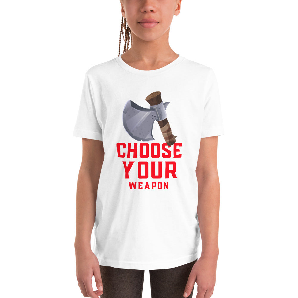 Printagon - Ax Choose Your Weapon - Kids Unisex T-shirt -