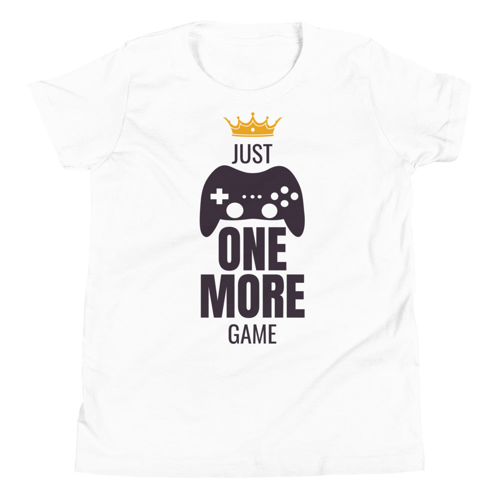 Printagon - Just One More Game - Kids Unisex T-shirt - White / S