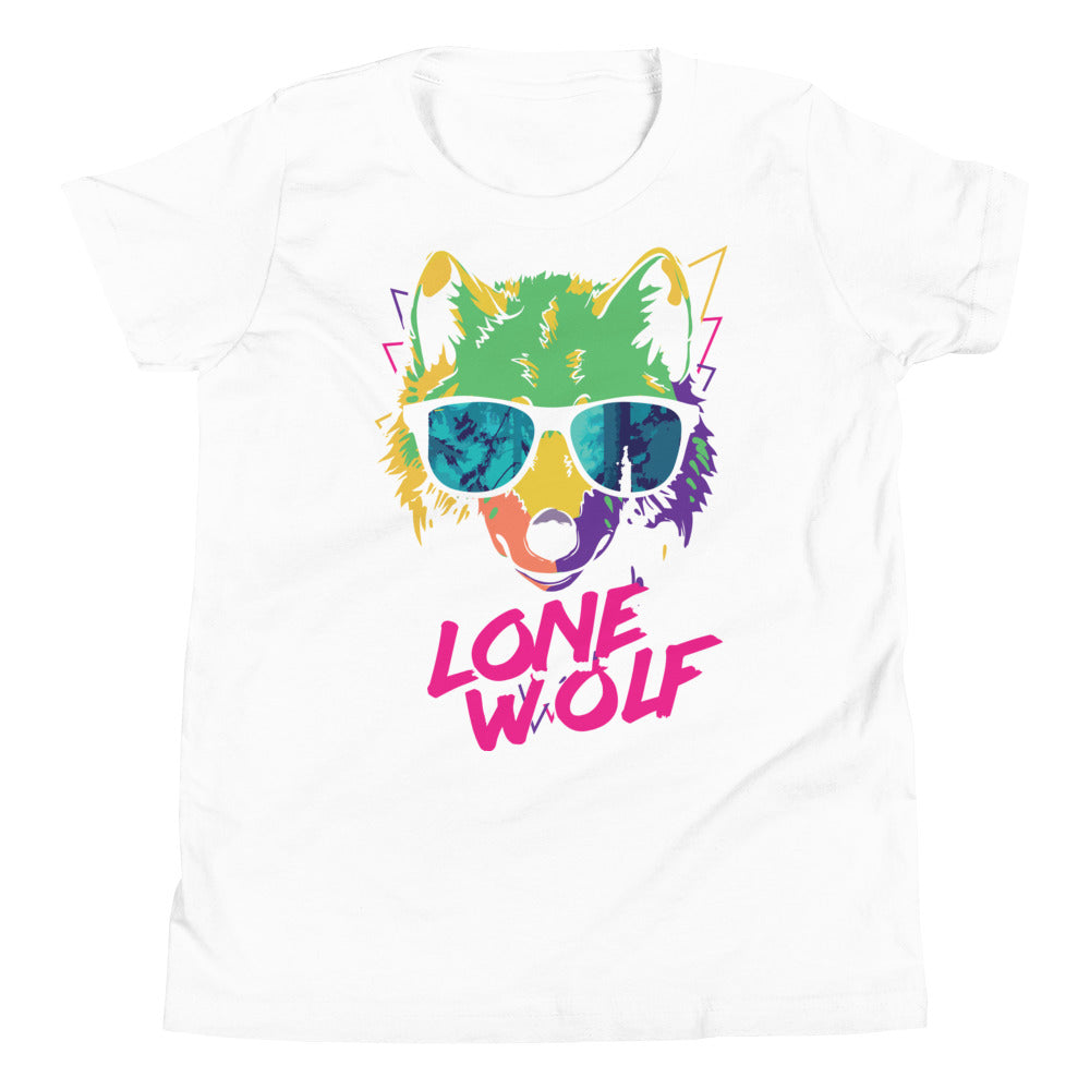 Printagon - Lone Wolf - Kids Unisex T-shirt - White / S